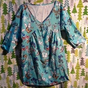 Butterfly Nightgown Top 2XL